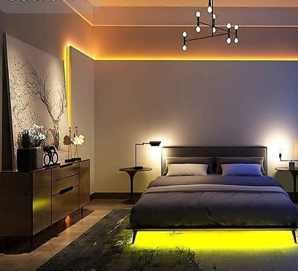 Small Bedroom Lighting Ideas - LED strips